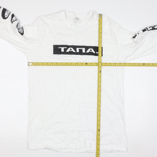 SOL'S Men's White XL Long Sleeve Graphic Print Top