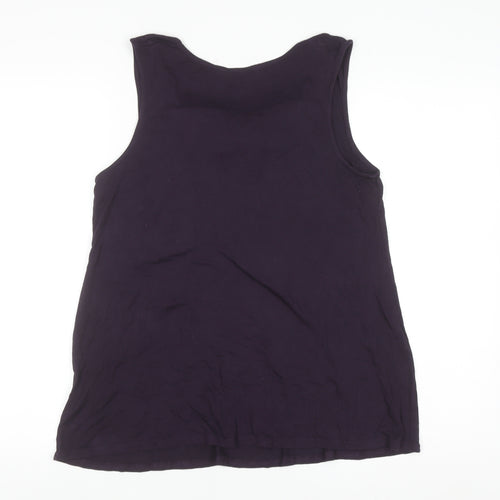 Inspire Women's Purple Sequin Bow Sleeveless Camisole Top Size 18