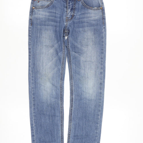 Tommy Hilfiger Boys Blue Straight Jeans 7 Years Adjustable Waist Denim