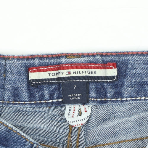 Tommy Hilfiger Boys Blue Straight Jeans 7 Years Adjustable Waist Denim