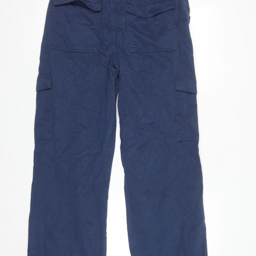 Denim Co Womens Blue Cargo Trousers Size 10 Cotton Casual