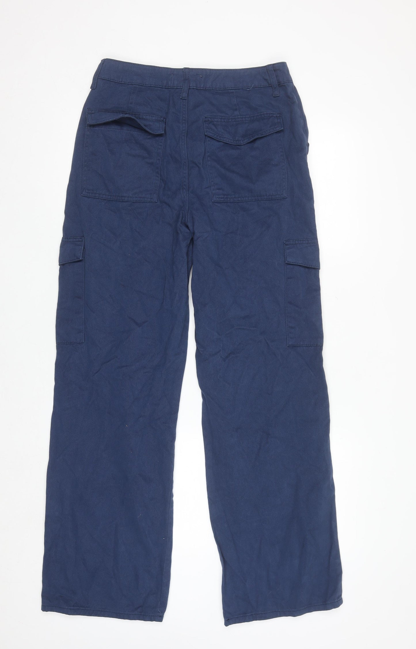 Denim Co Womens Blue Cargo Trousers Size 10 Cotton Casual