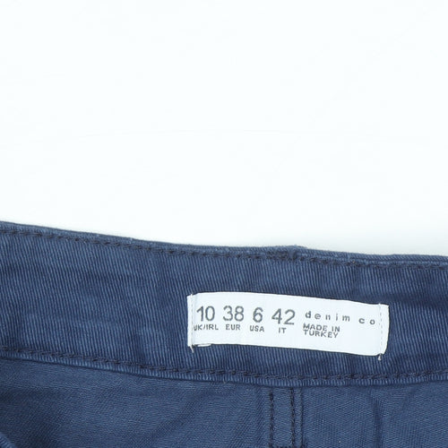 Denim Co Womens Blue Cargo Trousers Size 10 Cotton Casual
