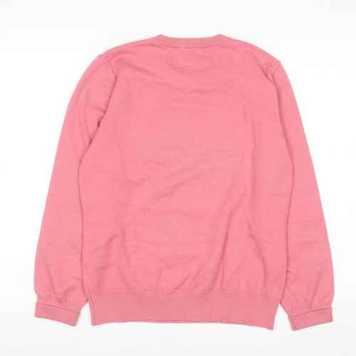 Kelly & Grace Women’s Pink Heart Crew Neck Pullover Jumper Size M