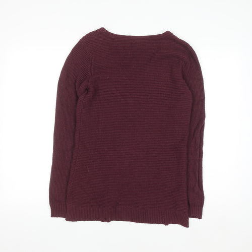 Fat Face Women’s Purple V-Neck Knit Jumper Size 6