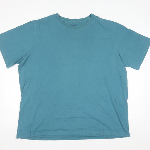Lands' End Men’s Blue Cotton Crew Neck Short Sleeve Super-T XL T-Shirt