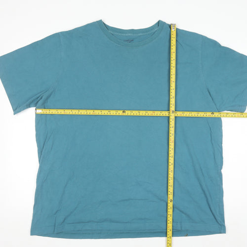 Lands' End Men’s Blue Cotton Crew Neck Short Sleeve Super-T XL T-Shirt