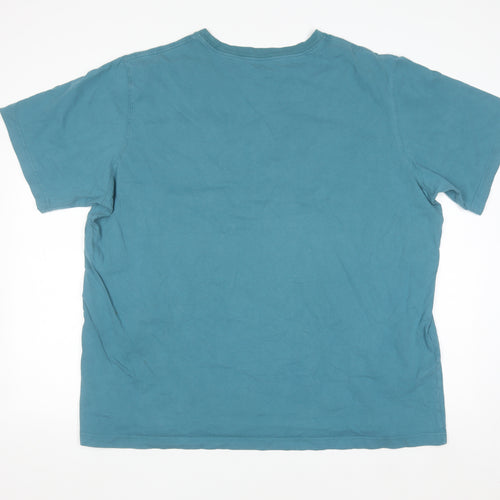 Lands' End Men’s Blue Cotton Crew Neck Short Sleeve Super-T XL T-Shirt