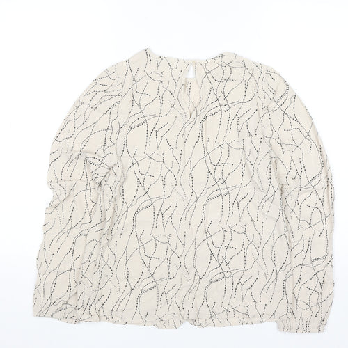 Vila Womens Beige Patterned Viscose Tunic Blouse Size 12