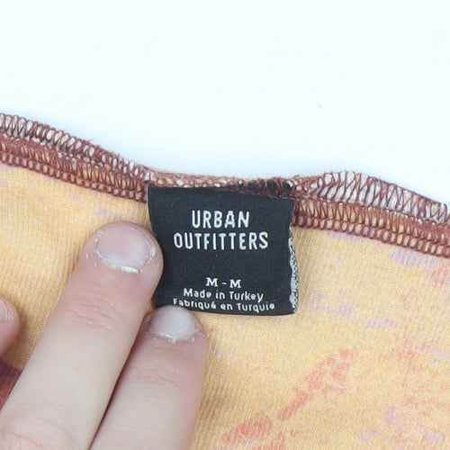Urban Outfitters Womens Multicoloured Cropped Long Sleeve Top M