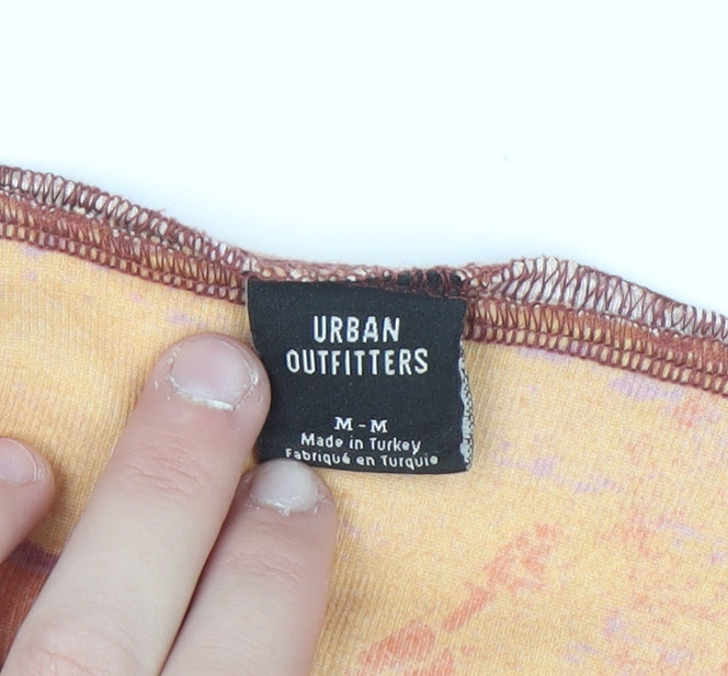 Urban Outfitters Womens Multicoloured Cropped Long Sleeve Top M