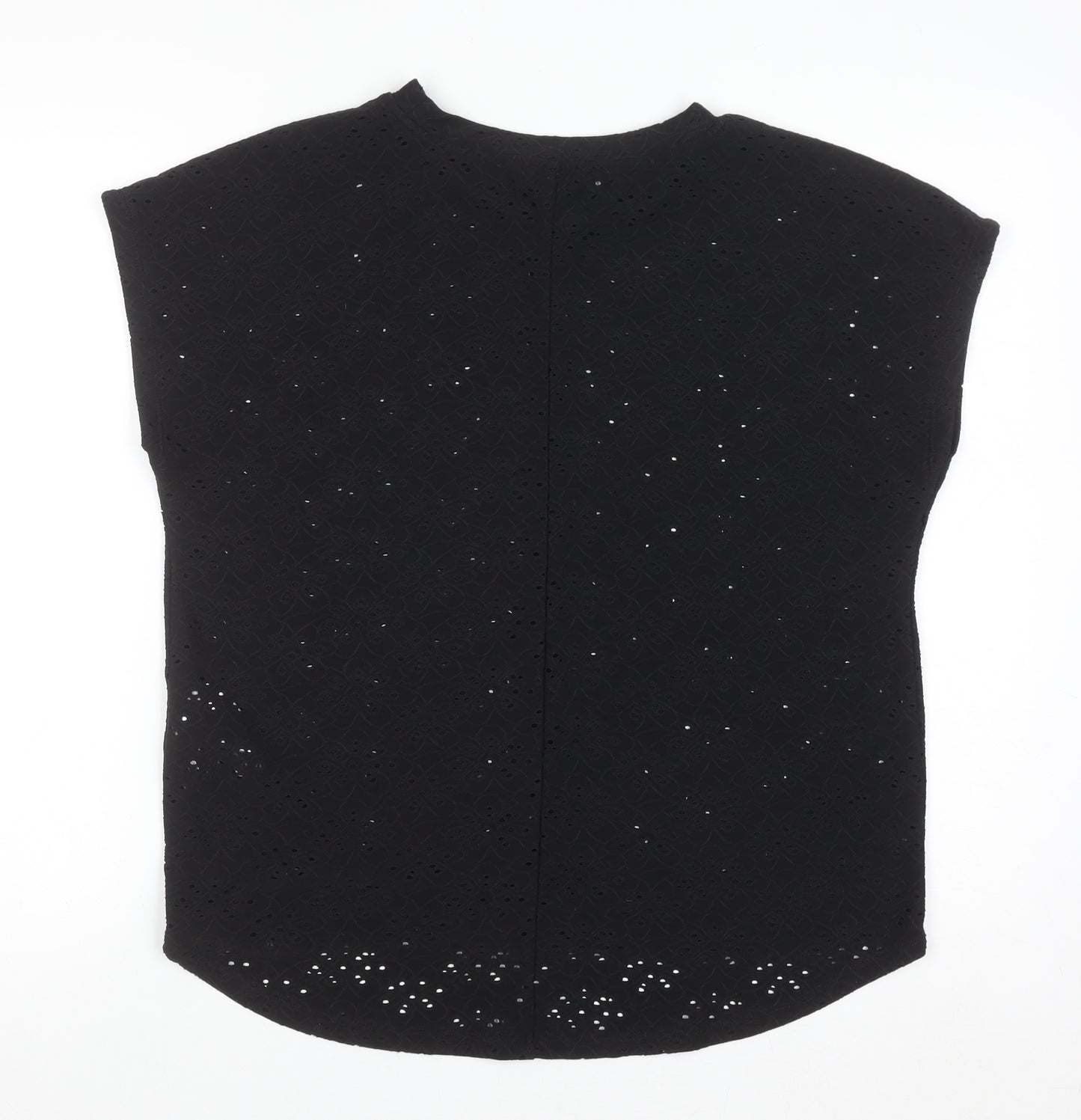 ONLY Women's Black Lace Short Sleeve Blouse Size M
