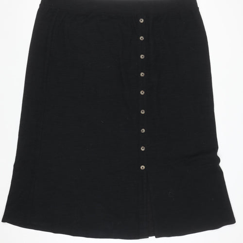 Dunnes Womens Black 2XL Knee Length Button Pencil Skirt