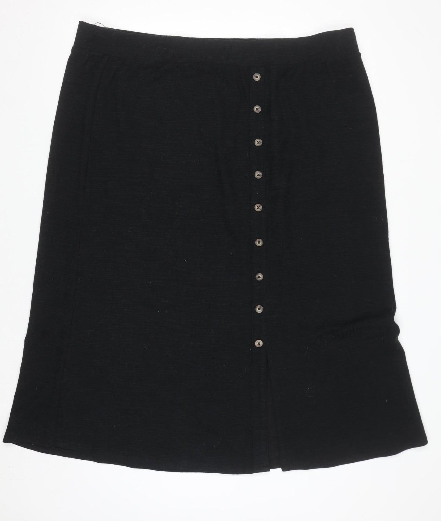 Dunnes Womens Black 2XL Knee Length Button Pencil Skirt