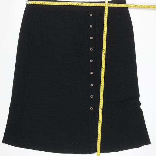 Dunnes Womens Black 2XL Knee Length Button Pencil Skirt