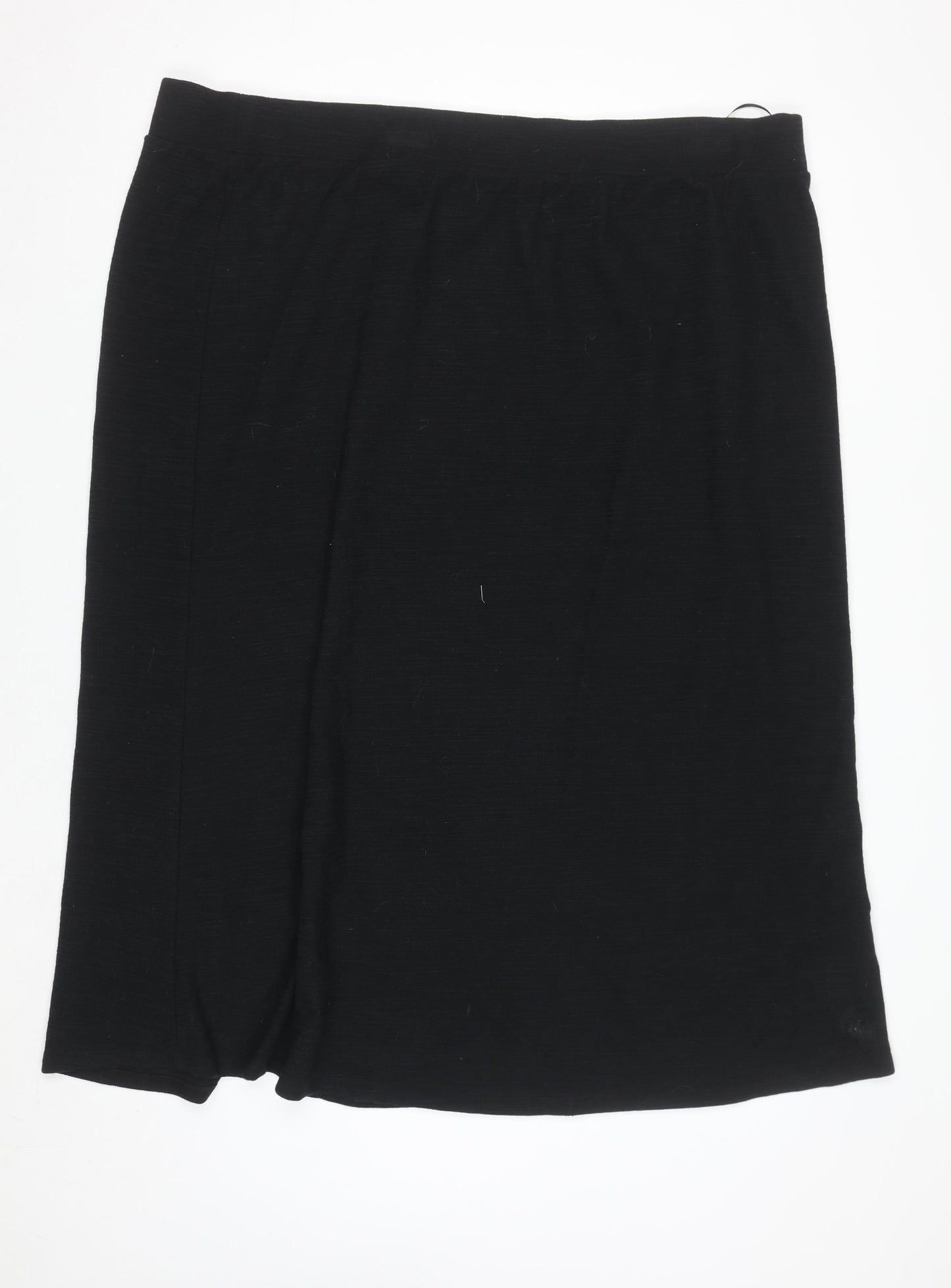 Dunnes Womens Black 2XL Knee Length Button Pencil Skirt