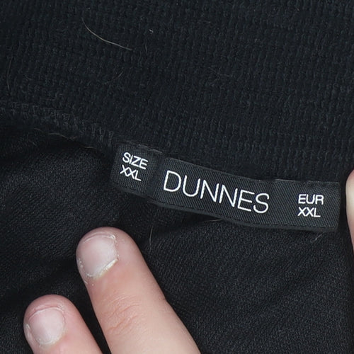 Dunnes Womens Black 2XL Knee Length Button Pencil Skirt