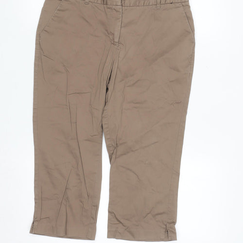 Atmosphere Women Beige Chino Shorts Size 12 Cotton Blend Casual