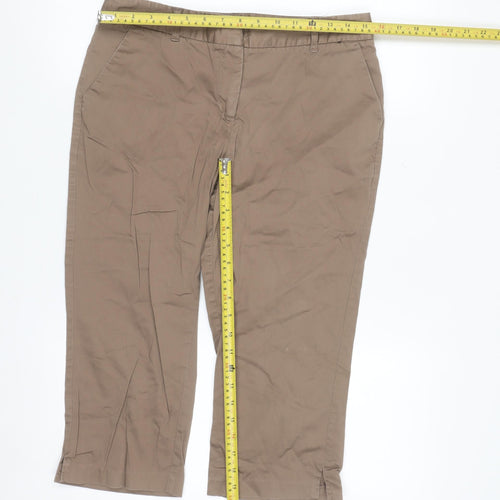 Atmosphere Women Beige Chino Shorts Size 12 Cotton Blend Casual