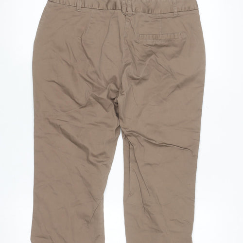 Atmosphere Women Beige Chino Shorts Size 12 Cotton Blend Casual