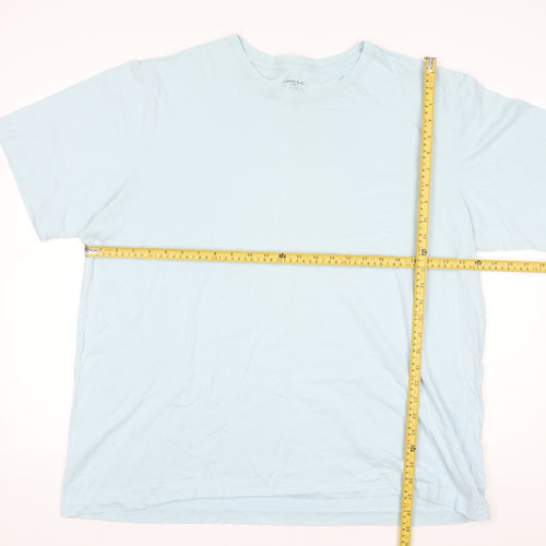 Lands' End Men's Blue Cotton Short Sleeve Crew Neck T-Shirt Size L