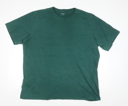 Lands’ End Men’s Green Cotton Crew Neck Short Sleeve T-Shirt Size L