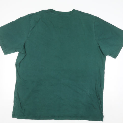 Lands’ End Men’s Green Cotton Crew Neck Short Sleeve T-Shirt Size L