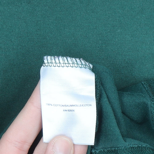 Lands’ End Men’s Green Cotton Crew Neck Short Sleeve T-Shirt Size L