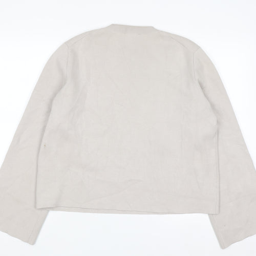 & Other Stories Women Beige Crew Neck Viscose Blend Jumper Size 12