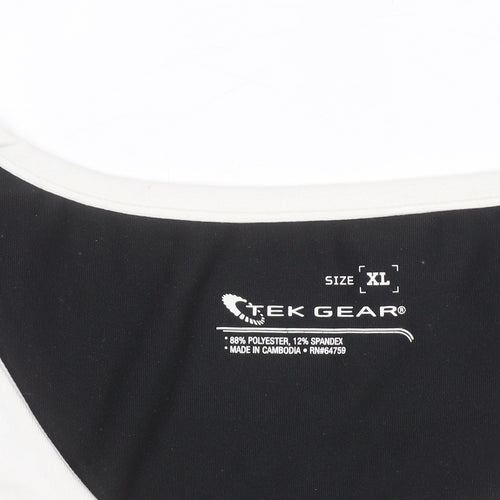 Tek Gear Women's Black XL V-Neck Colourblock Active Tank Top