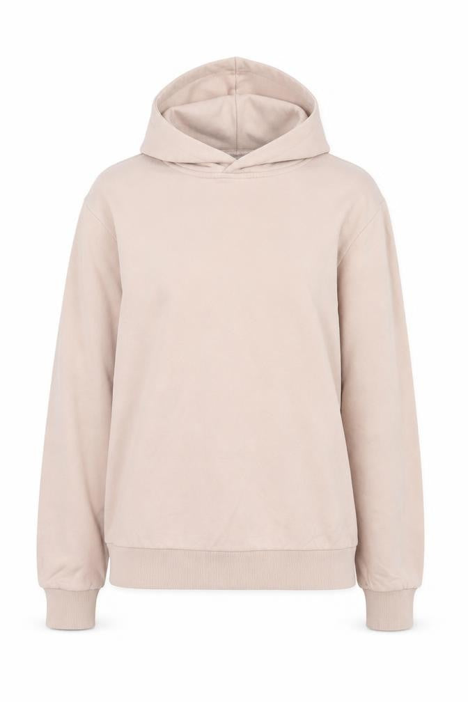 Front view of Diesel Women's Beige Pullover Hoodie XS Cotton Blend Casual