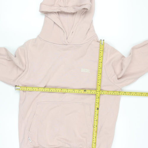 Diesel Women's Beige Pullover Hoodie XS Cotton Blend Casual
