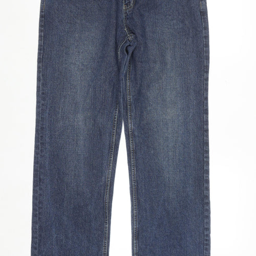 Easy 1973 Men's Blue Regular Fit Straight Denim Jeans 36W 34L
