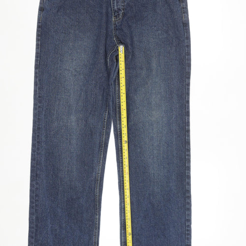 Easy 1973 Men's Blue Regular Fit Straight Denim Jeans 36W 34L