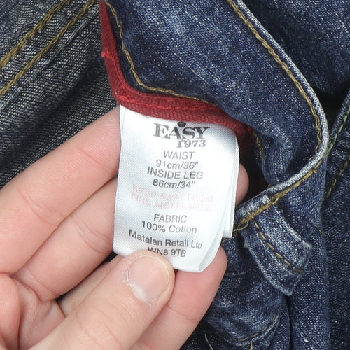 Easy 1973 Men's Blue Regular Fit Straight Denim Jeans 36W 34L