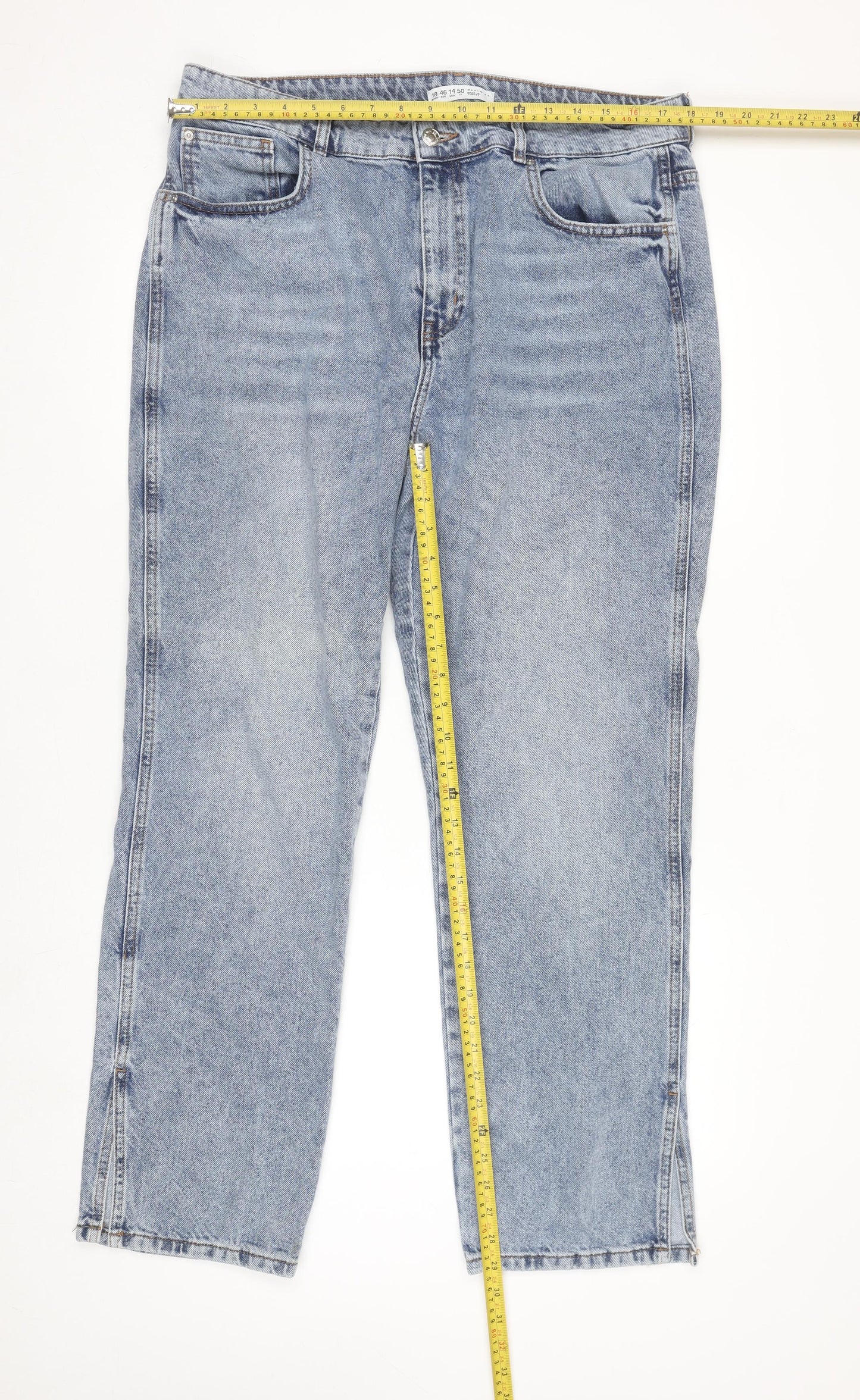 Denim Co. Women's Blue Straight Leg Jeans Size 18 Cotton