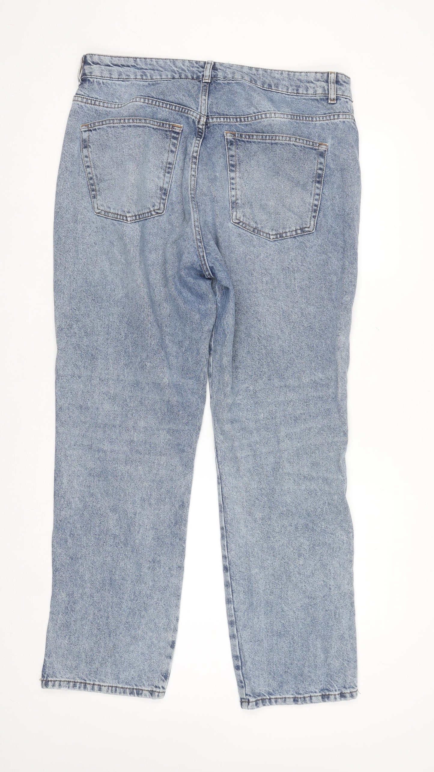 Denim Co. Women's Blue Straight Leg Jeans Size 18 Cotton