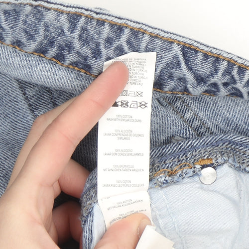 Denim Co. Women's Blue Straight Leg Jeans Size 18 Cotton
