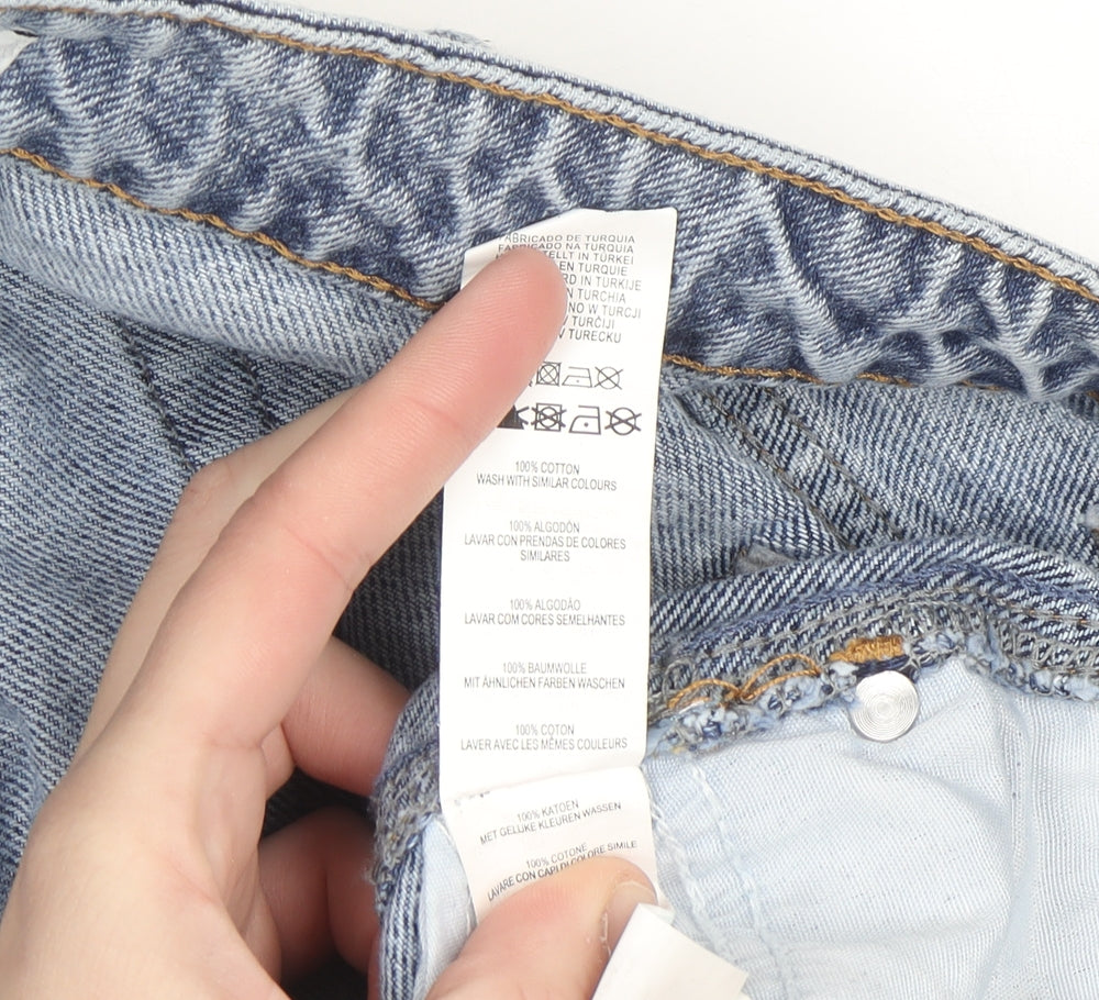 Denim Co. Women's Blue Straight Leg Jeans Size 18 Cotton