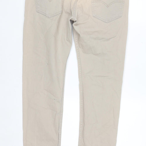 Levi's Men Beige 502 Regular Fit Straight Jeans W32 L32