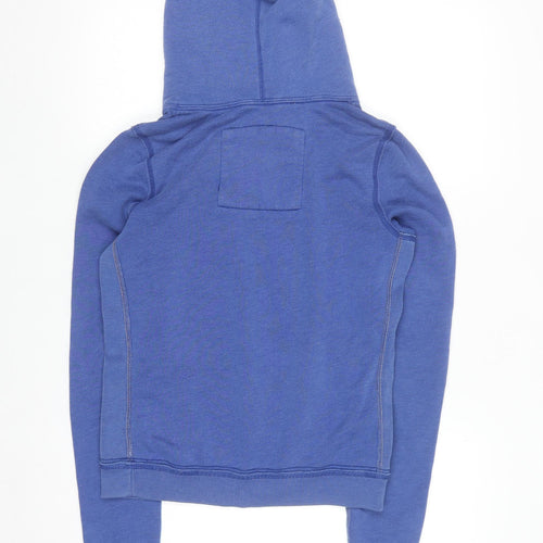 Abercrombie & Fitch Men's Blue Pullover Hoodie Medium Fleece