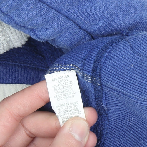 Abercrombie & Fitch Men's Blue Pullover Hoodie Medium Fleece