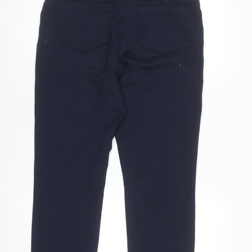 Dunnes Women's Navy Blue Slim Fit Stretch Trousers Size 10