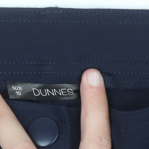 Dunnes Women's Navy Blue Slim Fit Stretch Trousers Size 10