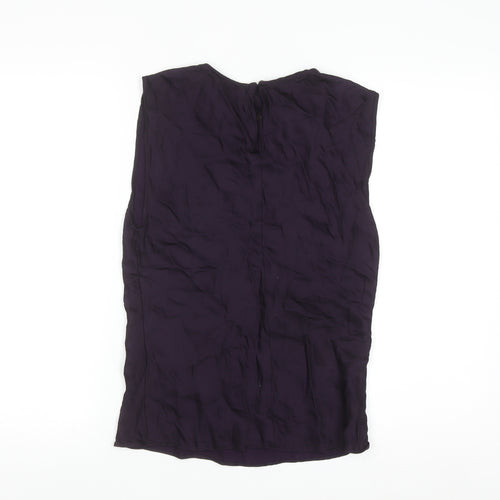 MNG Womens Purple Sleeveless Viscose Blouse Size 8
