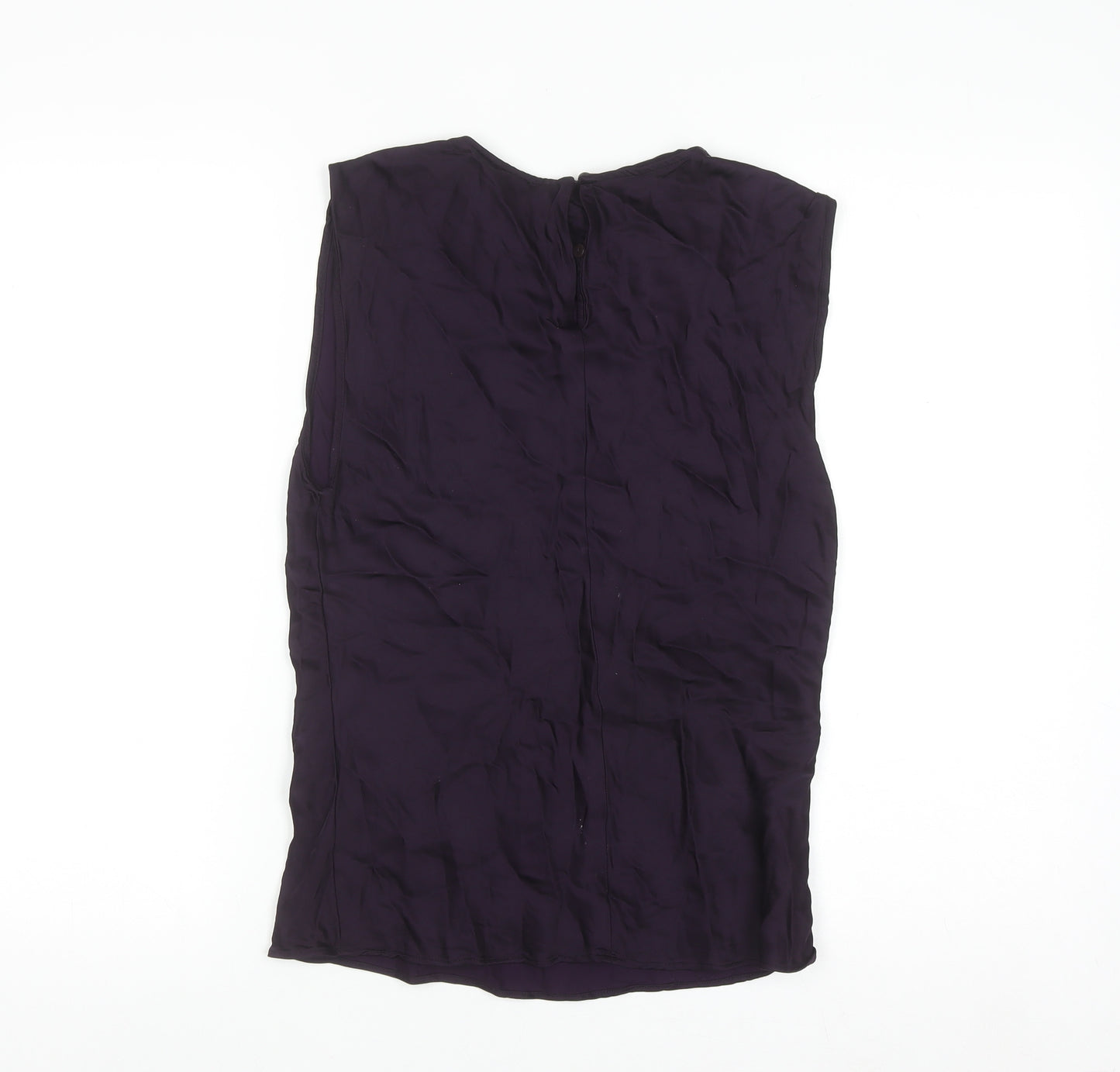 MNG Womens Purple Sleeveless Viscose Blouse Size 8