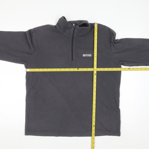 Regatta Mens Grey Fleece 1/4 Zip Pullover Sweatshirt L