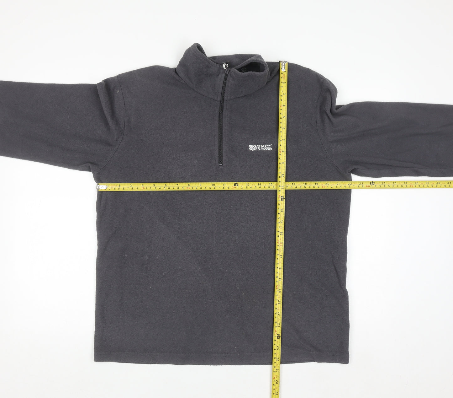 Regatta Mens Grey Fleece 1/4 Zip Pullover Sweatshirt L