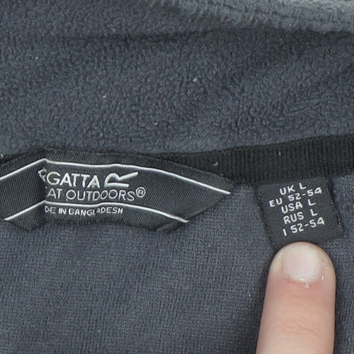 Regatta Mens Grey Fleece 1/4 Zip Pullover Sweatshirt L