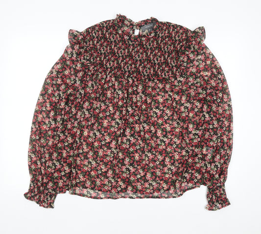Primark Women’s Multicoloured Floral Ruffle Tunic Blouse Size 20